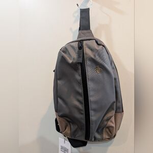 NWT ORIGINAL PENGUIN BEETLE SLING BAG MULTI POCKET ADJUST STRAP